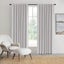 Sherwood Home 100% Blockout Tab Top Curtain Pair Grey 135x223cm Carousel 1