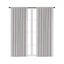 Sherwood Home 100% Blockout Tab Top Curtain Pair Grey 135x223cm Carousel 2