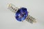Spectacular vivid violet Tanzanite & baguette Chevron Diamond ring 9ct Carousel 2