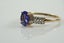 Spectacular vivid violet Tanzanite & baguette Chevron Diamond ring 9ct Carousel 4