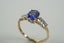 Spectacular vivid violet Tanzanite & baguette Chevron Diamond ring 9ct Carousel 5