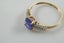 Spectacular vivid violet Tanzanite & baguette Chevron Diamond ring 9ct Carousel 6