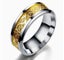 FLASH SALE! Elegant 6mm Two Tone GOLD and Silver Celtic Wedding Band S9 Carousel 1