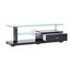 Clare# Glass Top High Gloss TV Unit | Black color| TR Carousel 1