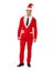 Santa Cool Costume Adult Red Jacket Trousers Hat Mock Shirt and Tie Carousel 4