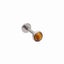 Natural Stone Top Titanium Flat Back Stud Earring - Tiger Eye Carousel 2