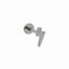 Lightning Bolt Top Titanium Flat Back Stud Earrings Carousel 1