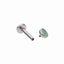 Green Aventurine Top Titanium Flat Back Stud Earring Carousel 3