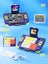 Huarong Road Puzzle Electronic Brain Teaser Toy for Stress Relief-Pink Carousel 3