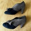 Chaussure Classique Merci Shoes Gray/Navy Rockabilly Style Heels Size 40 Carousel 3