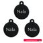 Pet Name Tag - "Nala" - Large Black Circle 3pk Carousel 1