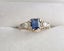 Vintage 1920's Ceylon Sapphire and Diamond 18ct trilogy handmade Carousel 3