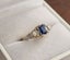 Vintage 1920's Ceylon Sapphire and Diamond 18ct trilogy handmade Carousel 5