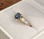 Vintage 1920's Ceylon Sapphire and Diamond 18ct trilogy handmade Carousel 4