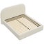BOUCLE PEARL WHITE BED BASE WITH HEADBOARD QUEEN Carousel 1