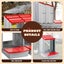 3 Hole Chicken Nesting Box Roll Away Chook Hen Laying Boxes Modular Nest House Carousel 12