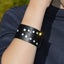 Luxe Crystal-Studded Leather Bracelet Carousel 5