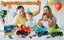 Truck Toys with 6 Die-Cast Metal Cars Foldable Track & Missile Launcher Birthday Carousel 1