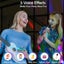 Mini Karaoke Machine for Kids Bluetooth Speaker with 2 Wireless Mic,Portable Mic Carousel 6