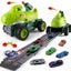 Truck Toys with 6 Die-Cast Metal Cars Foldable Track & Missile Launcher Birthday Carousel 6