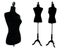 07-5 BLACK HALF BODY MANNEQUIN WOODEN Style STAND VELVET SURFACE Carousel 2