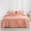 Dreamaker Washed Microfibre Duvet Cover Set Pink Clay Queen Bed Carousel 1
