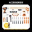 43pcs Kids Toolbox Construction Building Toys Carousel 7