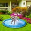 Pet Mat Dog Sprinkler Splash Pad,Outdoor Water Play Spray Pool Carousel 9