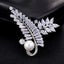Radiance Luxury Crystal Looped Fern Brooch - Brilliant Cubic Zirconia Stones,... Carousel 2