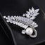 Radiance Luxury Crystal Looped Fern Brooch - Brilliant Cubic Zirconia Stones,... Carousel 4