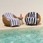 Striped Cabana Cotton Terry Beach Towel - Black Carousel 7