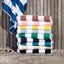 Striped Cabana Cotton Terry Beach Towel - Black Carousel 8