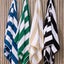 Striped Cabana Cotton Terry Beach Towel - Black Carousel 9