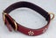 DOG COLLAR REAL LEATHER GOLD/SILVER FLAT STUD - X LARGE - FREE SHIPPING Carousel 8