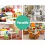Keezi 5 Tiers Kids Bookshelf Magazine Shelf Rack Organiser Bookcase Display Carousel 6