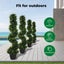 Lambu Artificial Spiral Topiary Tree 2 Pack Faux Cedar Plant PE Leave Home Decor Carousel 3