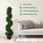 Lambu Artificial Spiral Topiary Tree 2 Pack Faux Cedar Plant PE Leave Home Decor Carousel 5
