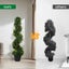 Lambu Artificial Spiral Topiary Tree 2 Pack Faux Cedar Plant PE Leave Home Decor Carousel 6
