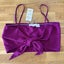Pia Boutique XS NWT purple crop top tie bow Zena magenta Carousel 1