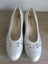PITILLOS, STYLISH WHITE/GREY TWO-TONE MED WEDGE HEELS, SZ 9/10 (41) Carousel 3