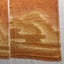 Vintage Japanese Woven Silk Kimono Panels X2 Fabric Pieces Orange Cloud Print Carousel 10