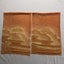 Vintage Japanese Woven Silk Kimono Panels X2 Fabric Pieces Orange Cloud Print Carousel 18