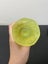 Vintage Vaseline Uranium Glass Votive Candle Holder Carousel 6