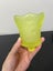 Vintage Vaseline Uranium Glass Votive Candle Holder Carousel 9
