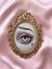 Victorian Lovers Eye Miniature Silk Pictures In Vintage Frames - By Autumn Carousel 3