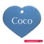 Pet Name Tag - "Coco" - Small Blue Heart 1pk Carousel 1