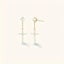 Men's Iced Out Cross Drop Earrings in 18K Gold Carousel 1