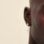 Men's Iced Out Cross Drop Earrings in 18K Gold Carousel 2