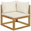 Vida Xl 4 Piece Garden Lounge Set With Cushion Cream Solid Acacia Wood Carousel 4