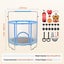 New 55" Trampoline for Kids Mini Toddler Trampoline with Net Indoor Outdoor Carousel 7